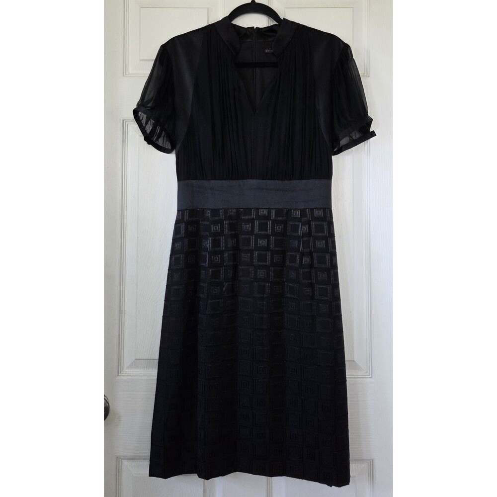 ANTONIO MELANI Little Black Dress Short Sleeve Cocktail Party Women's 14
